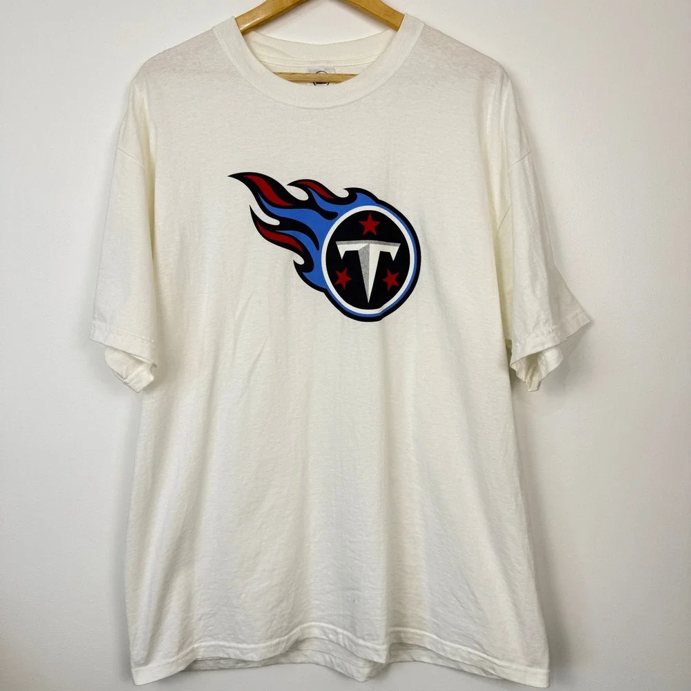 Vintage Tennessee Titans T Shirt Mens XL White NFL Football Delta Magnum Weight